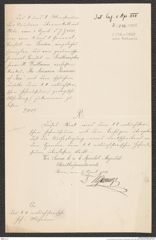 k.k. naturhistorisches Hofmuseum, Intendanzakten 1885-1896 (Hauer), Aktenzahl Z.238/1888, Seite 1